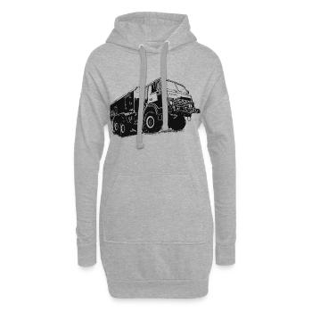 KAMAZ 4310 - КАМАЗ 4310 - Sweat-shirt à capuche long Femme - gris chiné - Devant