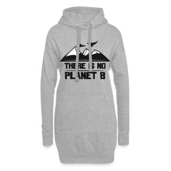 Il n’y a pas de planète B - Sweat-shirt à capuche long Femme - gris chiné - Devant