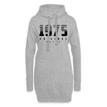 Geboren 1975 das Original - Hoodie-Kleid - Grau meliert - Vorne