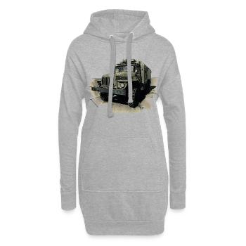 URAL 4320 - Sweat-shirt à capuche long Femme - gris chiné - Devant