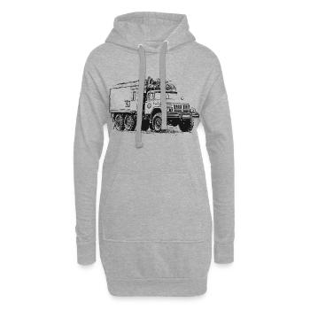 ZIL 131 KO - Sweat-shirt à capuche long Femme - gris chiné - Devant