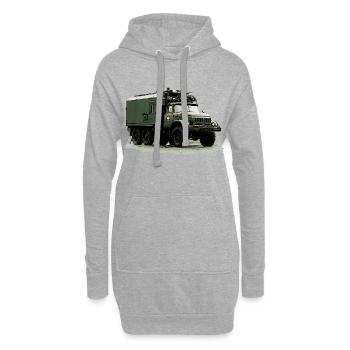 ZIL 131 KO - Sweat-shirt à capuche long Femme - gris chiné - Devant
