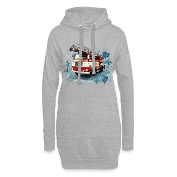 Échelle tournante IFA W50 Fire Brigade - Sweat-shirt à capuche long Femme - gris chiné - Devant