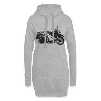 Simson Schwalbe Duo - Hoodie-Kleid - Grau meliert - Vorne