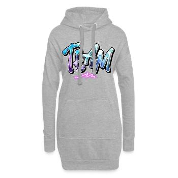 Équipe - Sweat-shirt à capuche long Femme - gris chiné - Devant