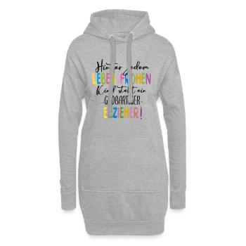 Großartiger Erzieher - Hoodie-Kleid - Grau meliert - Vorne