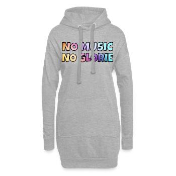 Pas de musique, pas de gloire. Pour les mélomanes * - Sweat-shirt à capuche long Femme - gris chiné - Devant