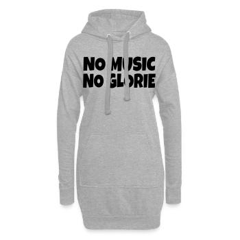 Keine Musik kein Ruhm * - Hoodie-Kleid - Grau meliert - Vorne