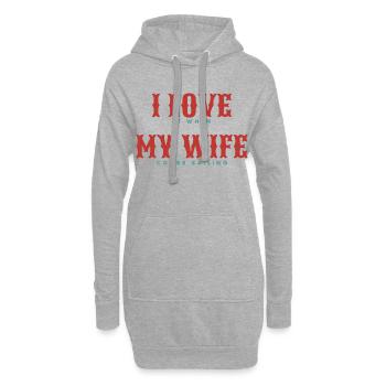 J’adore quand MA femme vient naviguer - Sweat-shirt à capuche long Femme - gris chiné - Devant