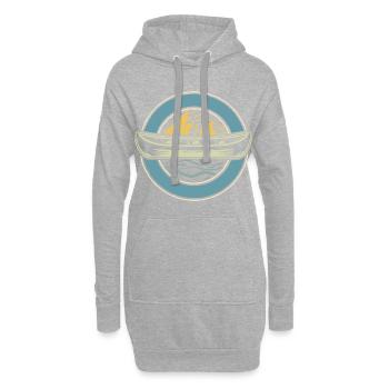 Kanu Kanut Kanutin Kanufahrer - Hoodie-Kleid - Grau meliert - Vorne
