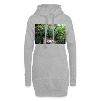Affiche Madère Portugal - Sweat-shirt à capuche long Femme - gris chiné - Devant