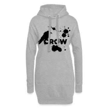 Der schwarze Rabe - Hoodie-Kleid - Grau meliert - Vorne