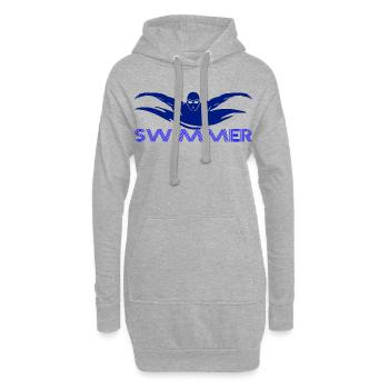 Swimmer - Hoodie Dress - heather grey - Front
