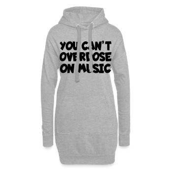 On n’en a jamais assez de musique # - Sweat-shirt à capuche long Femme - gris chiné - Devant