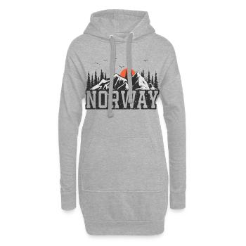 Norwegen - Hoodie-Kleid - Grau meliert - Vorne