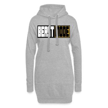 Modes Bête – Typographie en blocs gras - Sweat-shirt à capuche long Femme - gris chiné - Devant