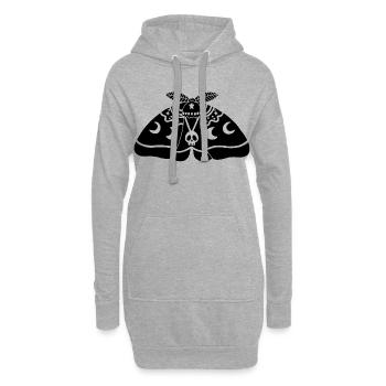 Schwarze Motte - Hoodie-Kleid - Grau meliert - Vorne