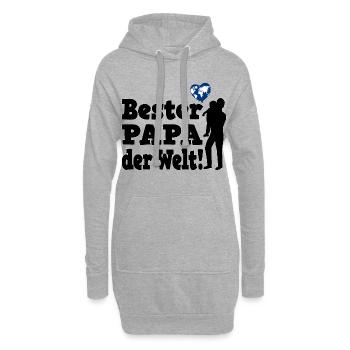 Beste Papa der Welt Lufballon - Hoodie-Kleid - Grau meliert - Vorne