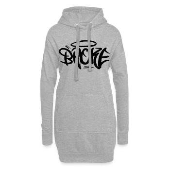 Broke Graffiti Design Style - Hoodie-Kleid - Grau meliert - Vorne