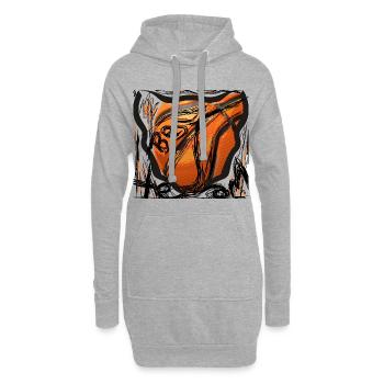 Basket-ball - Sweat-shirt à capuche long Femme - gris chiné - Devant