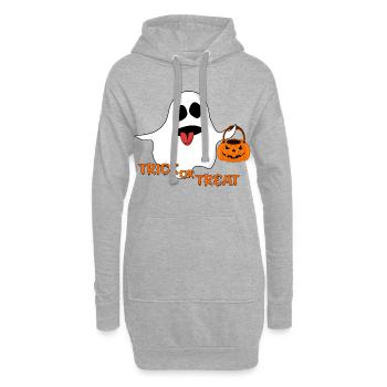 Geist Trick or Treat - Hoodie-Kleid - Grau meliert - Vorne