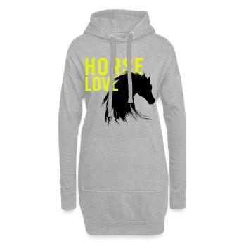 Reiten pferd horse love reitverein Pferdespruch mä - Sweat-shirt à capuche long Femme - gris chiné - Devant