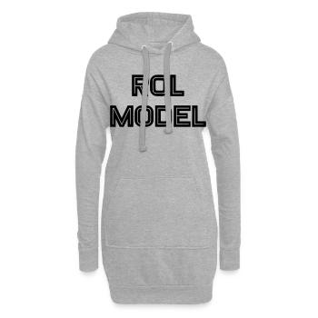 Jeder Rollstuhlfahrer ist ein Vorbild - Hoodie-Kleid - Grau meliert - Vorne