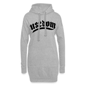 Chemise de l’île d’Usedom - Sweat-shirt à capuche long Femme - gris chiné - Devant