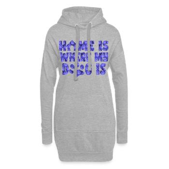 La maison est l’endroit où se trouve mon chien. Fans de chiens # - Sweat-shirt à capuche long Femme - gris chiné - Devant