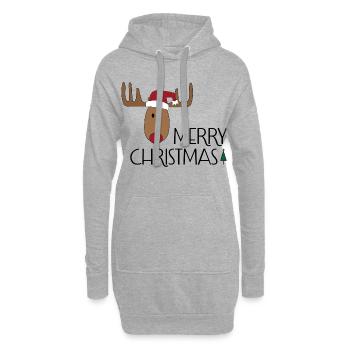 Merry Christmas - Hoodie Dress - heather grey - Front