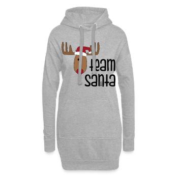 Noël 2023 - Sweat-shirt à capuche long Femme - gris chiné - Devant