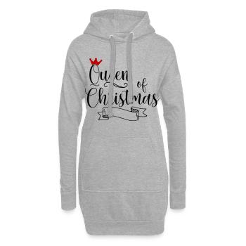 Queen of Christmas - Hoodie-Kleid - Grau meliert - Vorne
