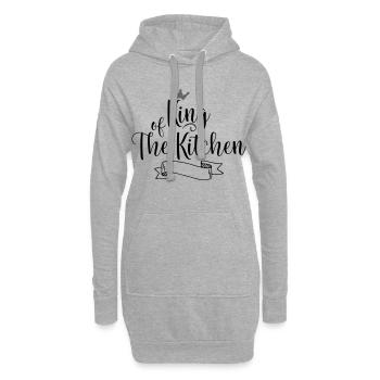 Roi de la cuisine - Sweat-shirt à capuche long Femme - gris chiné - Devant
