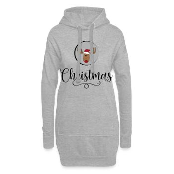 Noël - Sweat-shirt à capuche long Femme - gris chiné - Devant