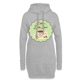 Coffee Date Time - Hoodie-Kleid - Grau meliert - Vorne
