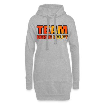 Team dritte Halbzeit. Für echte Fußballfans * - Hoodie-Kleid - Grau meliert - Vorne