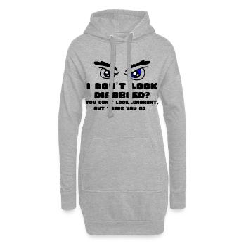 Sehe ich nicht behindert genug aus? * - Hoodie-Kleid - Grau meliert - Vorne