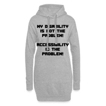 Behinderung ist kein Problem, aber Unzugänglichkeit * - Hoodie-Kleid - Grau meliert - Vorne