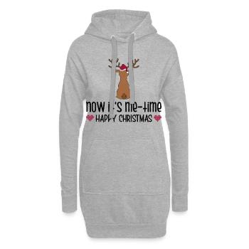 Joyeux Noël - Sweat-shirt à capuche long Femme - gris chiné - Devant