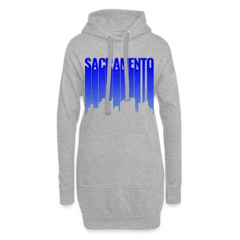 Sacramento Hang-Skyline Silhouette - Hoodie-Kleid - Grau meliert - Vorne
