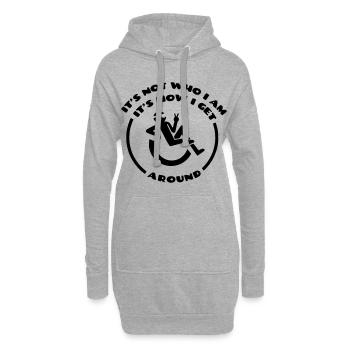 Le fauteuil roulant n’est pas qui je suis # - Sweat-shirt à capuche long Femme - gris chiné - Devant