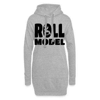 Chaque personne en fauteuil roulant est un modèle* - Sweat-shirt à capuche long Femme - gris chiné - Devant