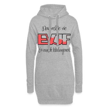 EVJF - Sweat-shirt à capuche long Femme - gris chiné - Devant