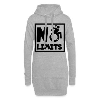 Aucune limite pour les femmes en fauteuil roulant* - Sweat-shirt à capuche long Femme - gris chiné - Devant
