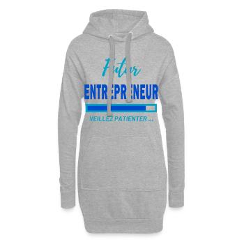 Zukunft Unternehmer Motivation T-Shirt - Hoodie-Kleid - Grau meliert - Vorne