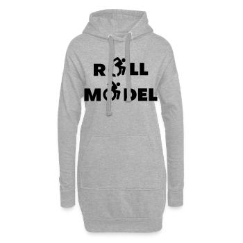 Jeder Rollstuhlfahrer ist ein Vorbild * - Hoodie-Kleid - Grau meliert - Vorne