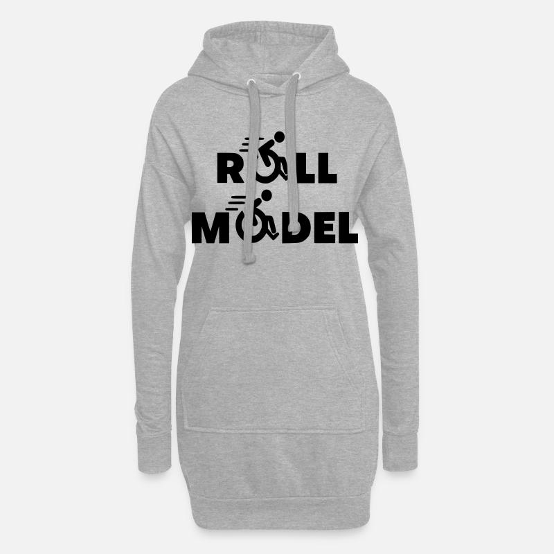 Ogni utente su sedia a rotelle è un modello * - Vestitino con cappuccio - grigio melange
