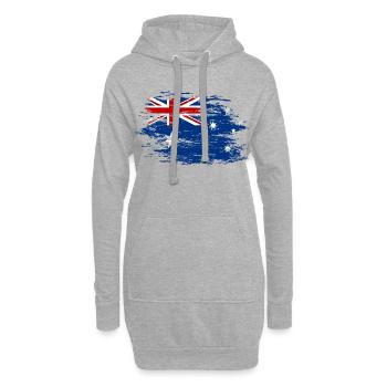 Drapeau de l’Australie utilisé - Sweat-shirt à capuche long Femme - gris chiné - Devant