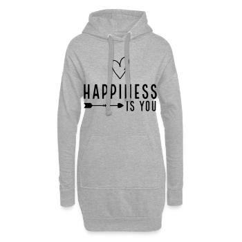 voll verliebt - Hoodie-Kleid - Grau meliert - Vorne