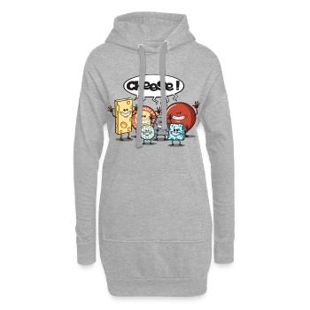 Cheese - Sweat-shirt à capuche long Femme - gris chiné - Devant